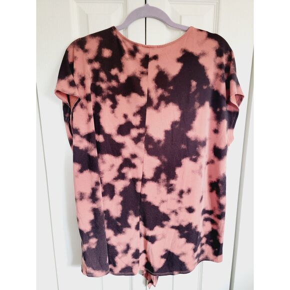 Torrid Super Soft 1 Shirt Women Tie Dye Cupro Tie Front Knit Top 1X NEW - Picture 2 of 6